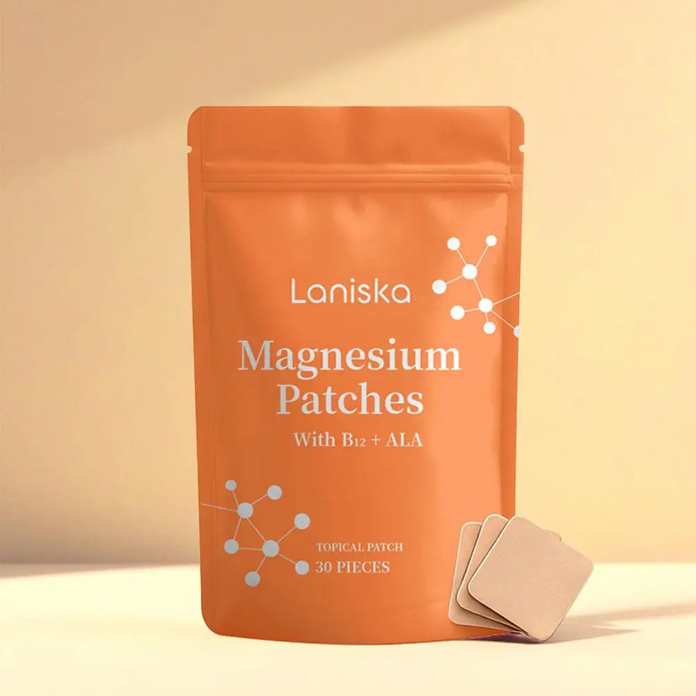 30Pcs Magnesium Vitamin Patches with B12 & ALA, Transdermal Supplement for Metabolism Boost, Appetite Support & Body Care